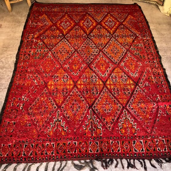 Vintage 1990s Beni Mgild Moroccan Rug - 7'.3"x5'.3" - Wool carpet - Picture 6 of 9